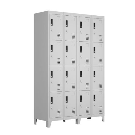 Locker Metálico: 4 Cuerpos y 16 Puertas-1