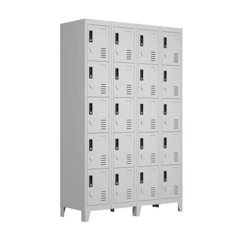 Locker Metálico: 4 Cuerpos y 20 Puertas-1