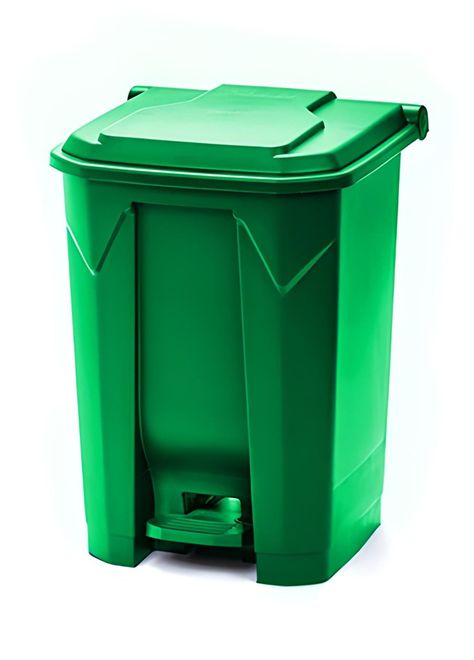 Basurero 100 Litros Con Pedal Central - Verde-0