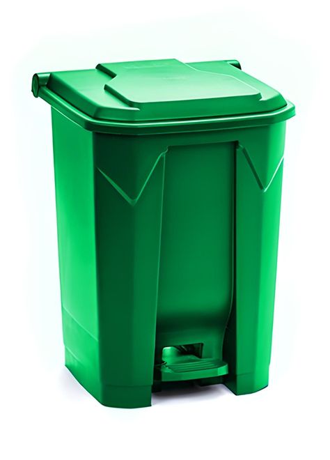Basurero 100 Litros Con Pedal Central - Verde-1