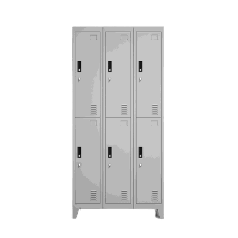 Locker Metálico: 3 Cuerpos y 6 Puertas-0
