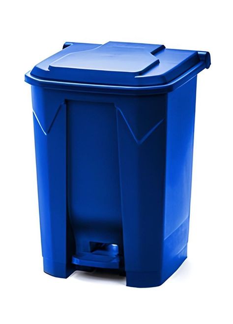 Basurero 100 Litros Con Pedal Central - Azul-0