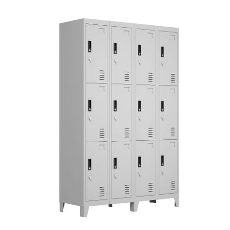 Locker Metálico: 4 Cuerpos y 12 Puertas-1