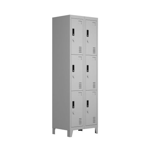Locker Metálico: 2 Cuerpos y 6 Puertas-1