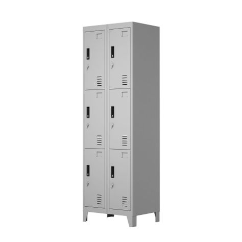 Locker Metálico: 2 Cuerpos y 6 Puertas-2