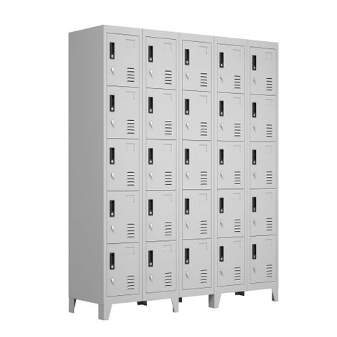 Locker Metálico: 5 Cuerpos y 25 Puertas-1