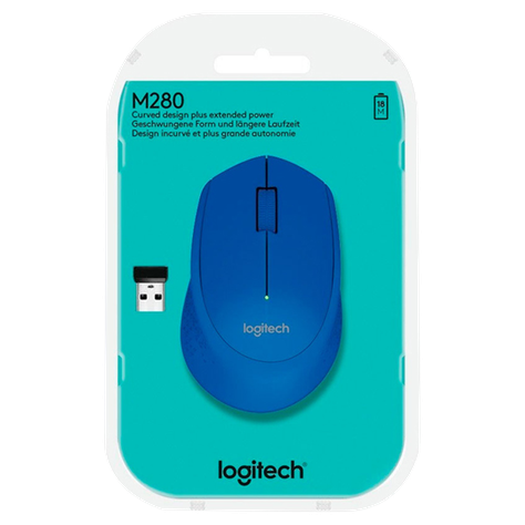 Mouse Inalámbrico Logitech M280 Azul-1