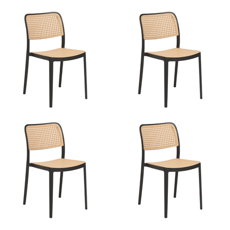 Pack 4 Sillas De Plastico Exterior Delta-0