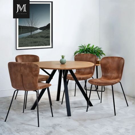 Pack 6 Sillas De Comedor Vintage Café-1