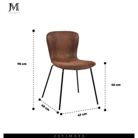 Pack 6 Sillas De Comedor Vintage Café-3