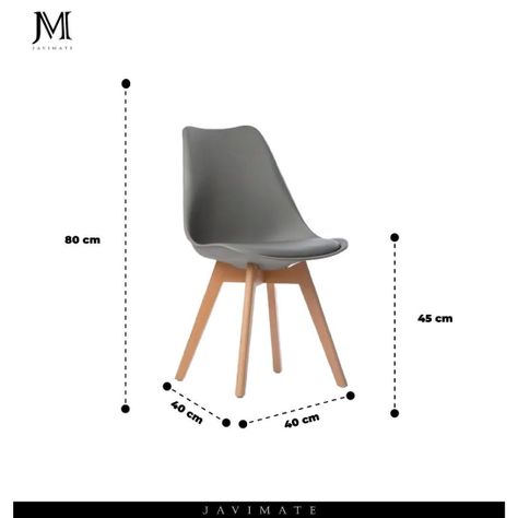 Pack 4 Sillas De Comedor Tulip Acolchada-3