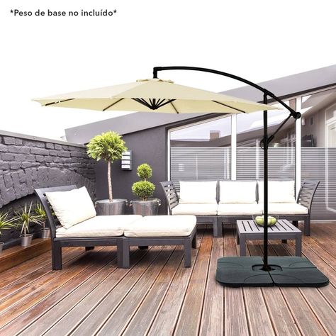 Quitasol Lateral 3mt Soporte Pedestal Extendible Uv-2
