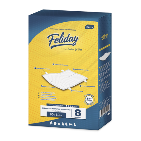 Sabanilla Feliday Capture Gel Plus Absorción Superior 96 Un-0