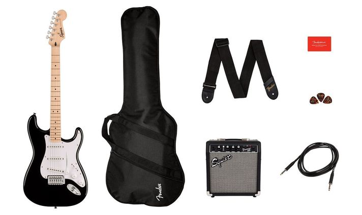 Pack Guitarra Eléctrica Squier Stratocaster Sonic (Negro)-2