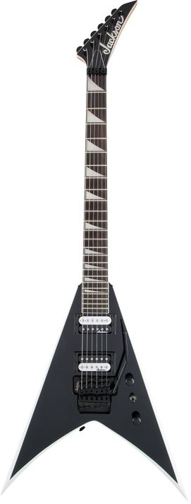 Jackson JS32 King V (Negro con bordes blancos)-1