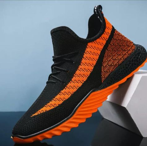 Zapatillas Transpirables Ligeras King Black&orange 1003-1
