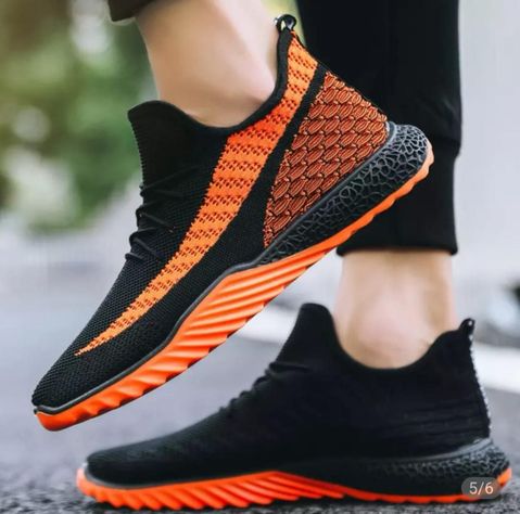 Zapatillas Transpirables Ligeras King Black&orange 1003-2