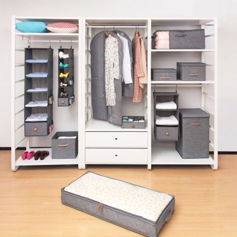 Caja Cubo Organizador Plegable Tela Closet Ropa-1