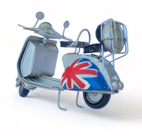 Moto Vespa A Escala, Colección Decoración Vintage, Inglesa-3
