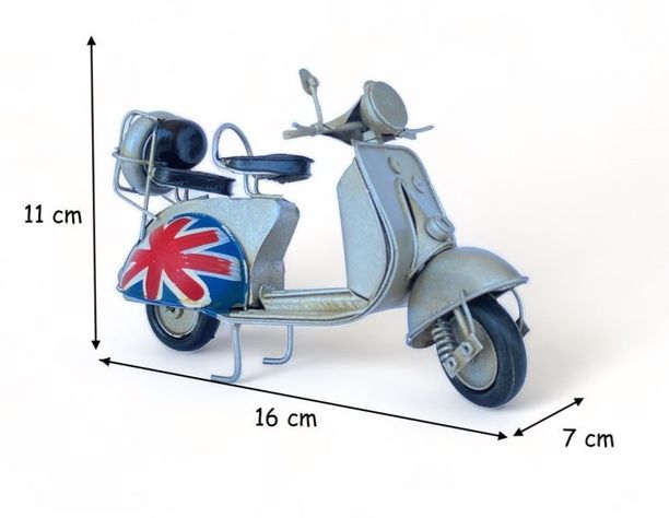 Moto Vespa A Escala, Colección Decoración Vintage, Inglesa-4