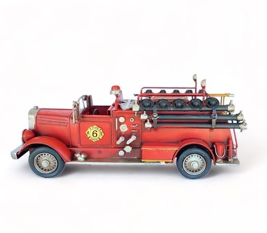 Camión De Bomberos A Escala, Colección, Decoración Vintage Fierro.-2