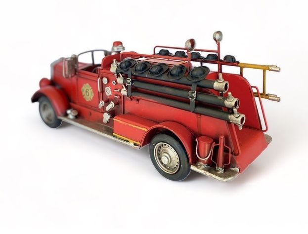 Camión De Bomberos A Escala, Colección, Decoración Vintage Fierro.-3