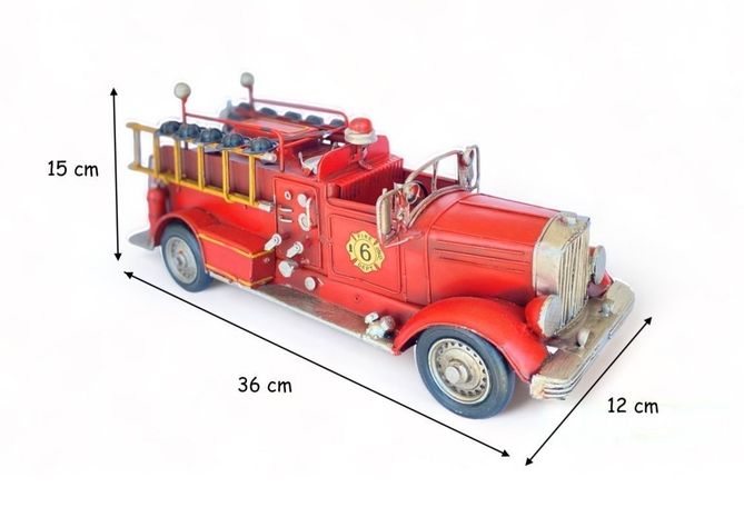 Camión De Bomberos A Escala, Colección, Decoración Vintage Fierro.-5
