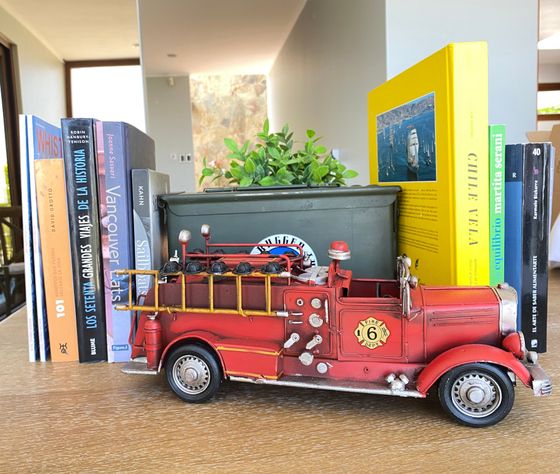 Camión De Bomberos A Escala, Colección, Decoración Vintage Fierro.-6