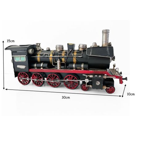 Locomotora Tren A Escala, Colección Decoración Vintage Metal-4