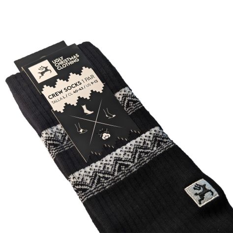 Crew Socks Black Marshall-4