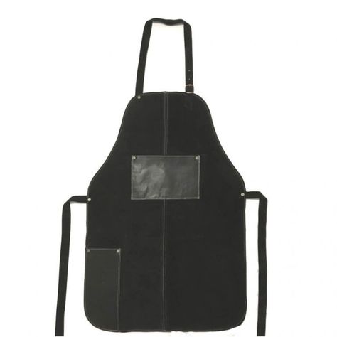 PECHERA PARRILLERA CUERO NEGRA-0