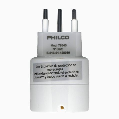 Enchufe Adaptador Schuko 1500w Philco - Sello Sec-2