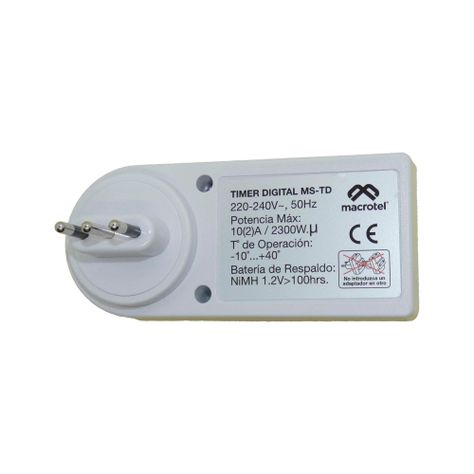 Temporizador Digital Eléctrico Macrotel - Diario / Semana-2