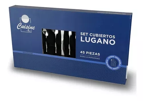 Set Cuchillería Cubiertos Acero Inoxidable 45 Piezas Lugano-0