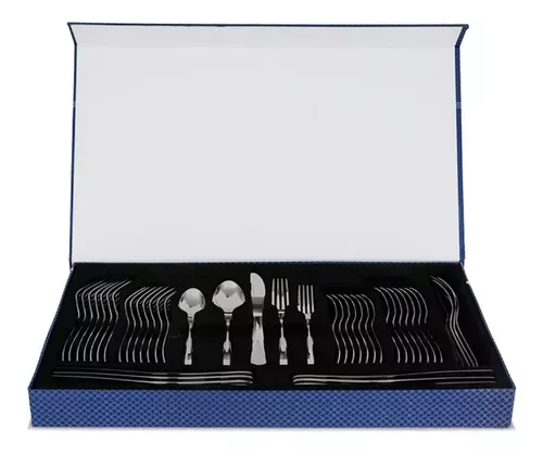 Set Cuchillería Cubiertos Acero Inoxidable 45 Piezas Lugano-1