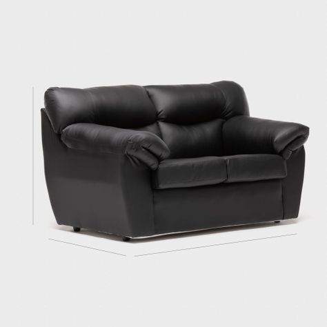 Sofa Zeus 2C PU Negro-1