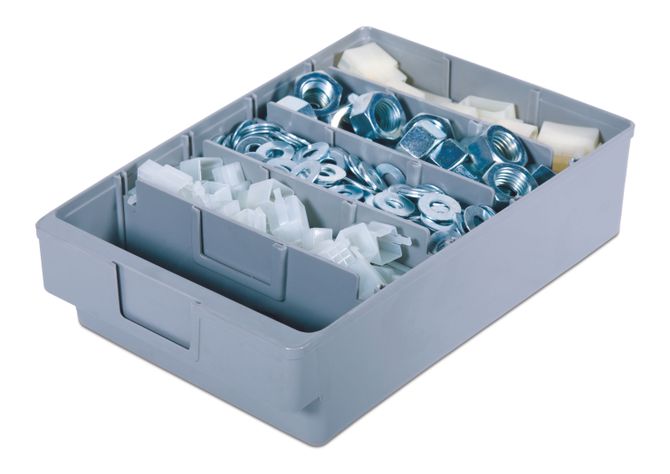 Caja Gris Poliestireno de Alto Impacto 5 Divisiones Toolmax-1