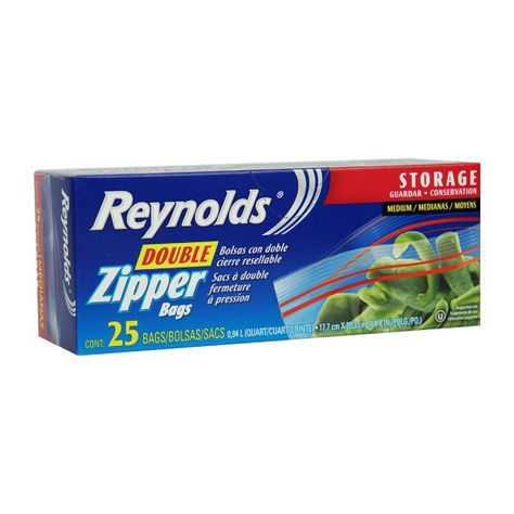Bolsa Zipper Medianas 20.3x17.7cms 25un. Reynolds Wrap-0