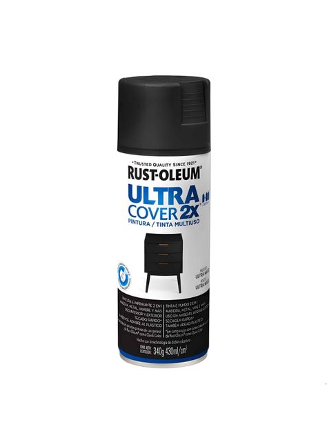 Spray Aerosol Ultra Cover 2X Negro Ultra Mate Rust Oleum-0