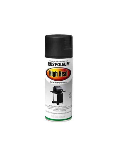 Pintura en Aerosol Alta Temperatura 340grs Negro Rust Oleum-0