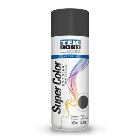 Pintura Aerosol Spray 350ml Uso General Grafito Tekbond-0