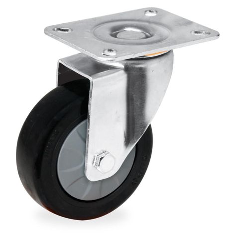 Z03 PU Rueda Giratoria Base Plana 100mm - Supo-0