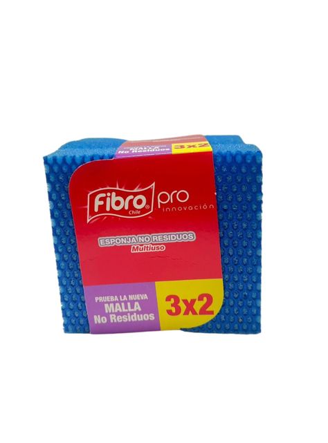 Pack Esponja No Residuos Azul 3un - Fibro Pro-0