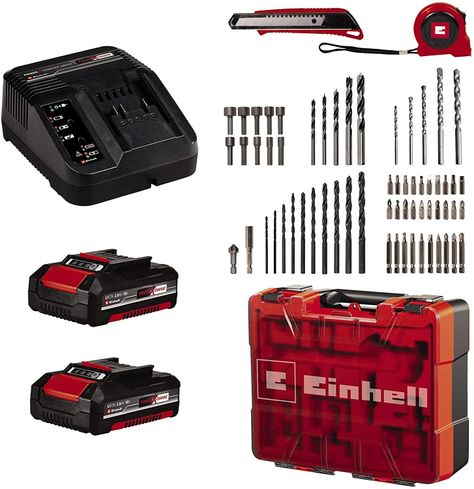 Taladro Percutor Inalámbrico 18v Expert Pxc + 64 Acc Einhell-1