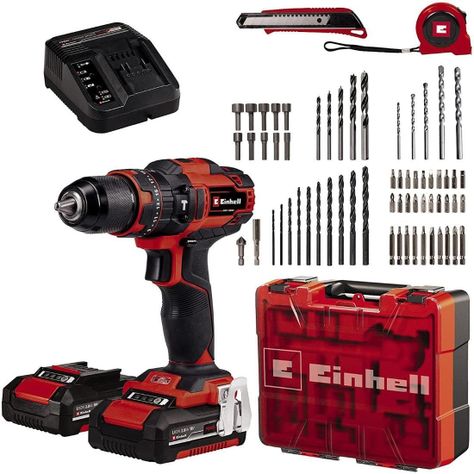 Taladro Percutor Inalámbrico 18v Expert Pxc + 64 Acc Einhell-0