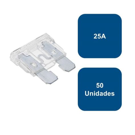 Fusible Tipo Enchufe 50un. 25a Blanco Flosser-0