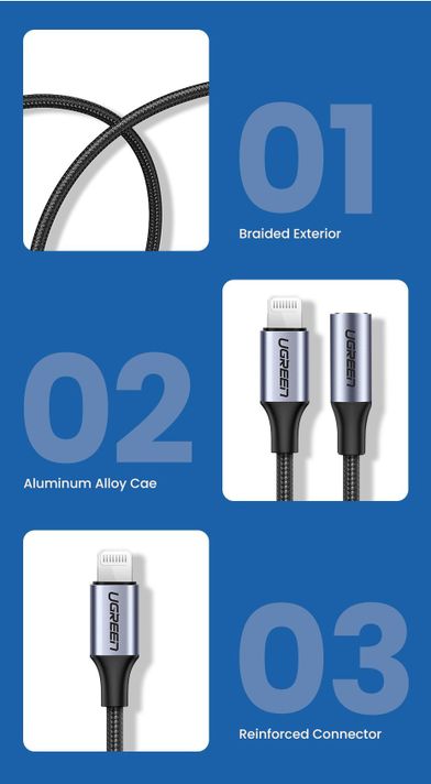 Adaptador Lightning a 3.5mm mini jack Certificado Ugreen-4