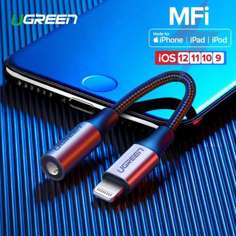 Adaptador Lightning a 3.5mm mini jack Certificado Ugreen-1