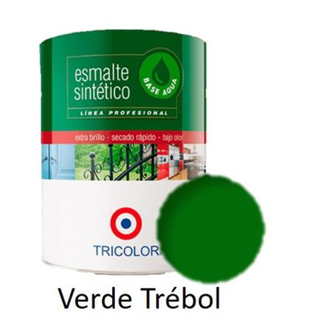 Esmalte Sintetico Base Agua Profesional 1/4 Gl (945ml) Verde Trebol - Tricolor-0