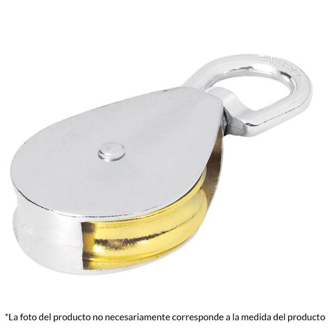 Pack 3 Polea acabado niquelado 3/4" / 50kg Fiero-1